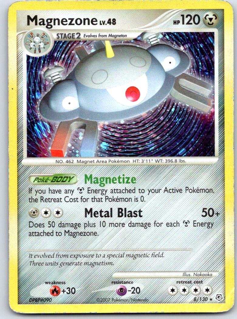 Pokemon TCG Magnezone Holo Rare Holofoil Diamond and Pearl 8/130 HP