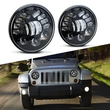 2Pcs 5.75" inch Round LED Headlights DRL High-Low Beam for Jaguar XJ6 XJS XJ12