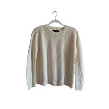 Lulus Knit Ribbed Accent Minimal Chic Open Back Casual Boxy Fit Sweater Size XS