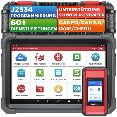 LAUNCH X431 V+ PRO3S+ ELITE PAD 7 OBD2 Diagnosegerät ALLE SYSTEM J2534 Prorgramm
