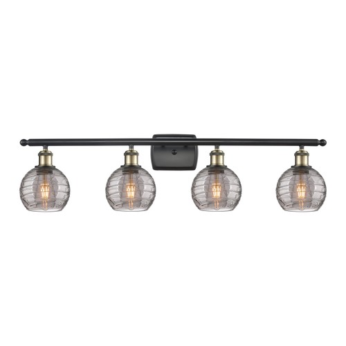 Innovations Lighting 516-4W 9 36 Athens Deco Swirl Vanity Athens - Black Antique