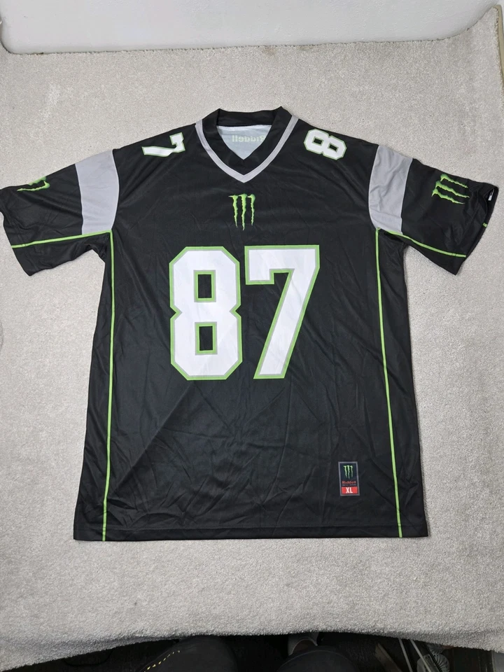 Camiseta Riddell Gronk XL Monster Rob Gronkowski # 87 Verde Blanco Negro # 3 Nueva en Paquete Foto 2 de 4
