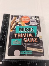 Paladone Music Trivia Quiz Card Game 100 Questions 50 Cards Players 2 NEW