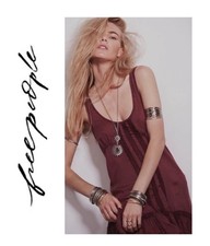🌺NWT!! Free People Parisian Lace Hi-Lo Midi Dress in Burgundy (S)