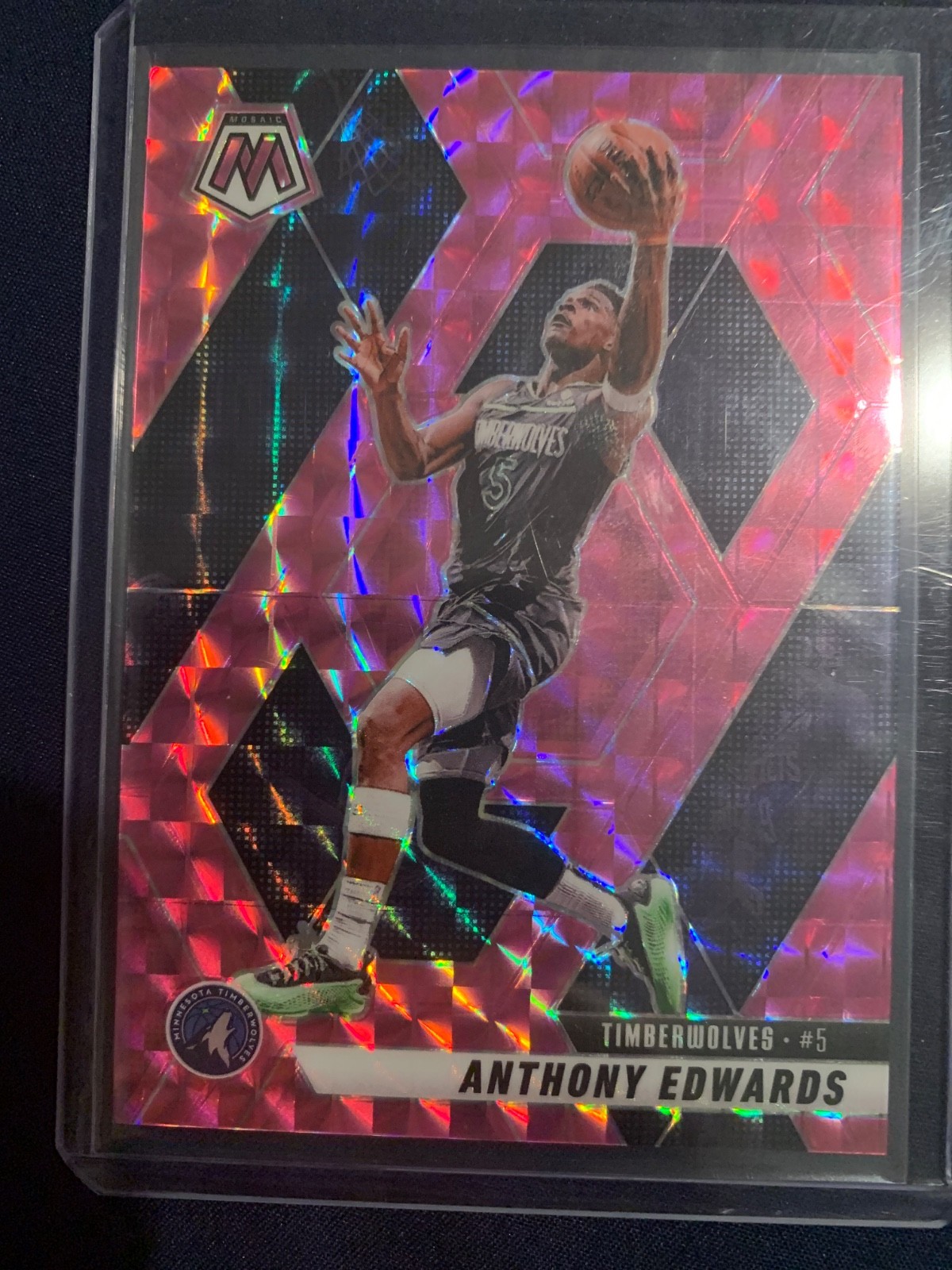 Anthony Edwards 2024-25 Panini Mosaic 111/175 Pink Timberwolves #36