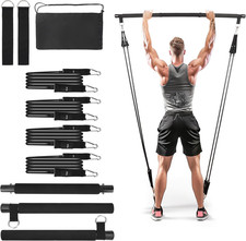 Attrezzi per Pilates Workout - Con 4 Elastici Da Allenamento - Set Trazioni Alla