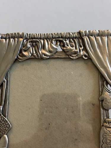 Vintage Window Cafe Picture Frame Pewter Small Portrait 3 x 5 inches Beautiful! - Picture 7 of 9