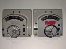 2 Vintage Aurora Model Motoring Speed Control w/Reverse Switch Brake & Slow Fast