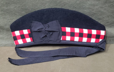New Scottish Glengarry Red And Black Diced 54 cm