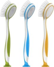 3-Pack Round Dish Brushes - 5.5cm Dia x 25cm Size, Daily Cleaning Tool