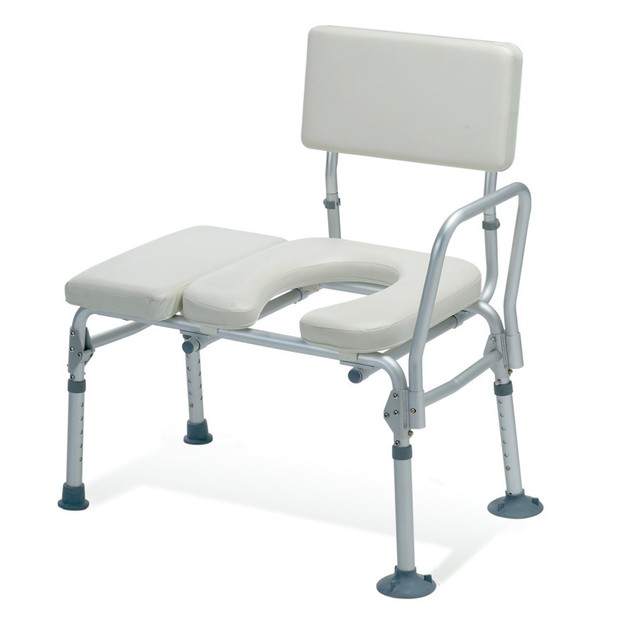 Guardian Padded Transfer Bench With Commode Opening For Sale