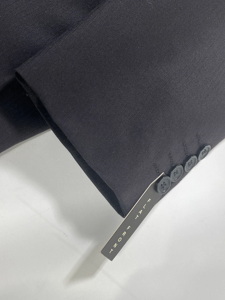 Traje Para Hombres Giorgio Cosani Negro Dos Piezas Mezcla Lana Talla 42R NUEVO Foto 2 de 4