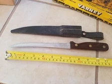 Vintage Barclay forge Knife Kitchen Fillet Sheath Japan 1970's Hunting camping