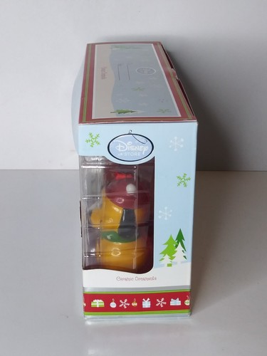 Disney Store Ceramic Ornaments Set of 4 Mickey Minnie Pluto Snowman New in Box - Picture 4 of 8