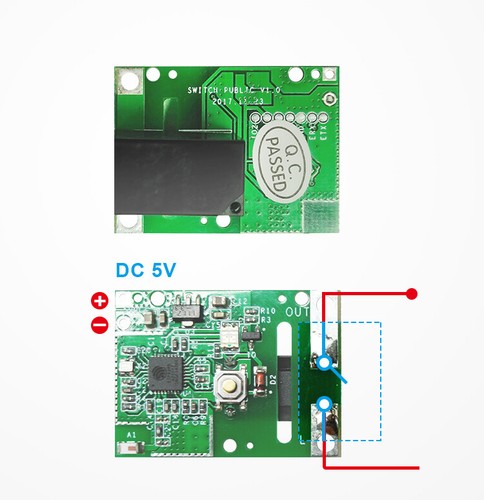 Módulo seguro Sonoff RE5V1C 5V interruptor inteligente WiFi pulgadas/bloqueo automático relé hágalo usted mismo - Imagen 2 de 9