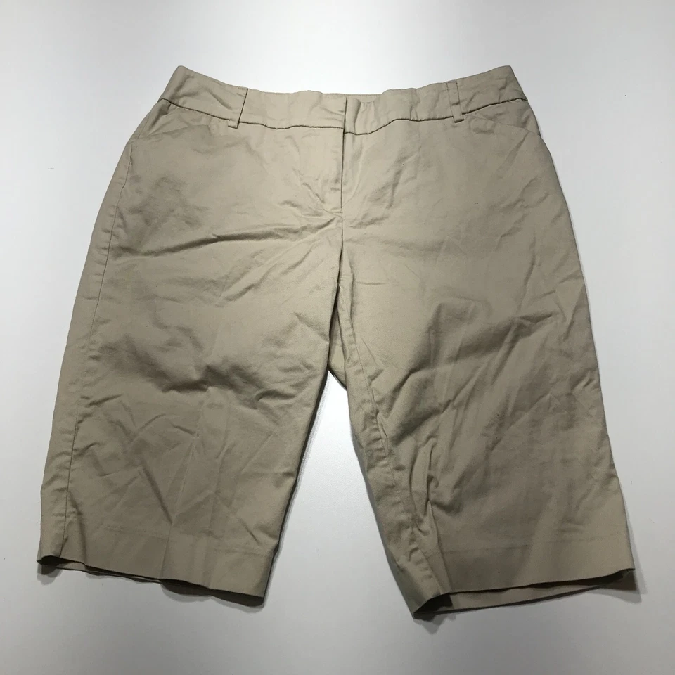 Bermudas 7th Avenue Suiting NY&C para mujer talla 6 color caqui tostado elástico 12 pulgadas Foto 2 de 4