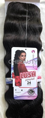 OBSESSION SYNTHETIC DRAWSTRING BODY WAVE CURLY HAIR PONYTAIL - LUSH 24 INCHES - Picture 12 of 15