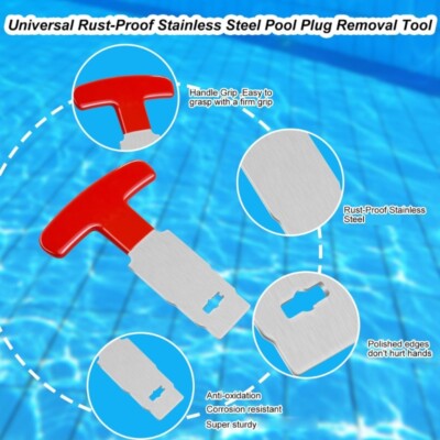 Stainless Pool Spa Jet Removal Tool Ergonomic Handle for Easy Eyeball Fitting