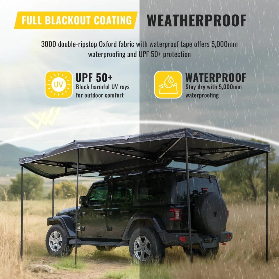 Tragaluz Naturnest 270 Plus toldo coche techo refugio sombra para el lado del pasajero Foto 2 de 4