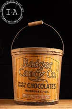 Antique Badger Chocolates Bucket