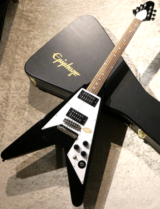 Epiphone Kirk Hammett 79 Flying V Ebony Electric Guitar From Japan