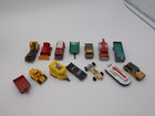 Vintage Lot Of 14 Matchbox Diecast Cars Trailers Trucks Boat Dozer As Is