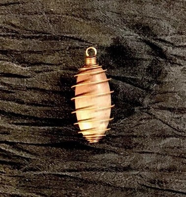 Shiva Lingam Pendant  1  1/2in ht. 3/4 w. Copper Wire. Kundalini Activation.