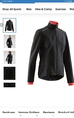 B Twin Black Triban Cyclotourism 100, Rennradjacke, Damen Gr. M sehr guter Zustand 