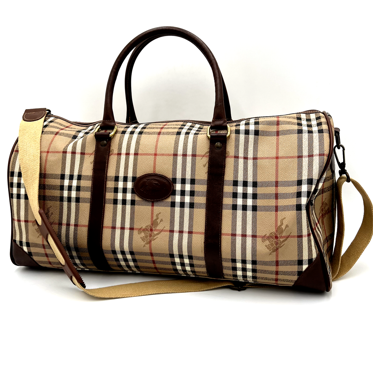 バッグ BURBERRY'S 2way travel boston bag Vintage BURBERRY Travel Boston Bag 2Way Haymarket Nova Check Beige