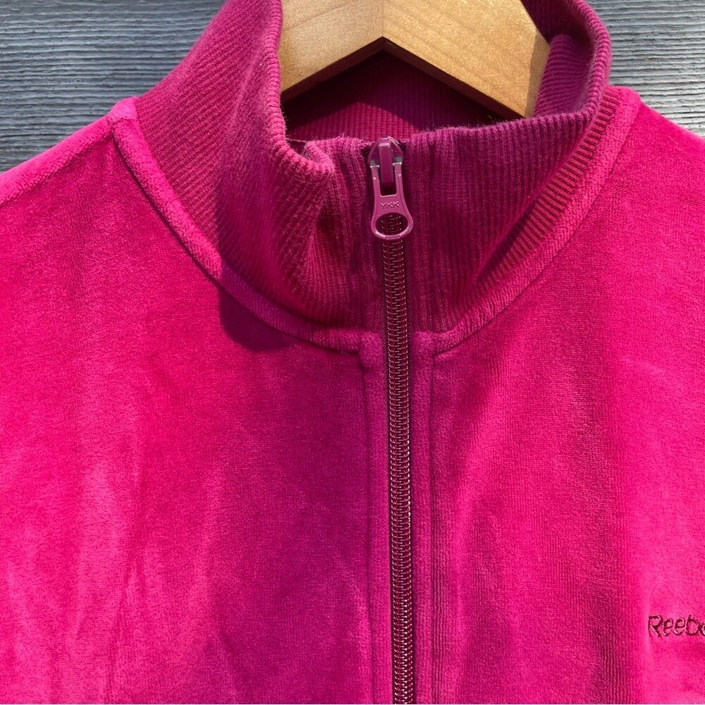 VETEMENTS Reebok purple zip up velour sweat jacket medium
