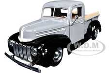 1942-47 FORD "JAILBAR" PICKUP GRAY & BLACK 1/24 DIECAST MODEL BY MOTORMAX 79388