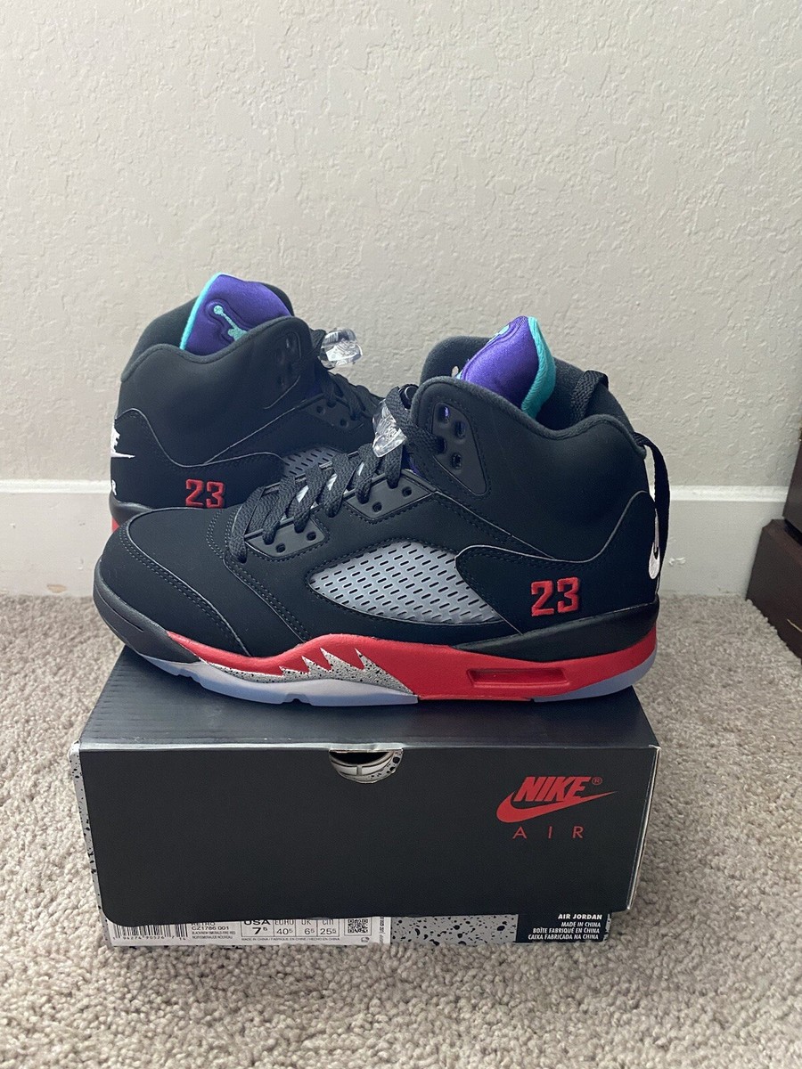 Size 7.5 - Jordan 5 Retro Top 3 Black 2020 194274905267| eBay