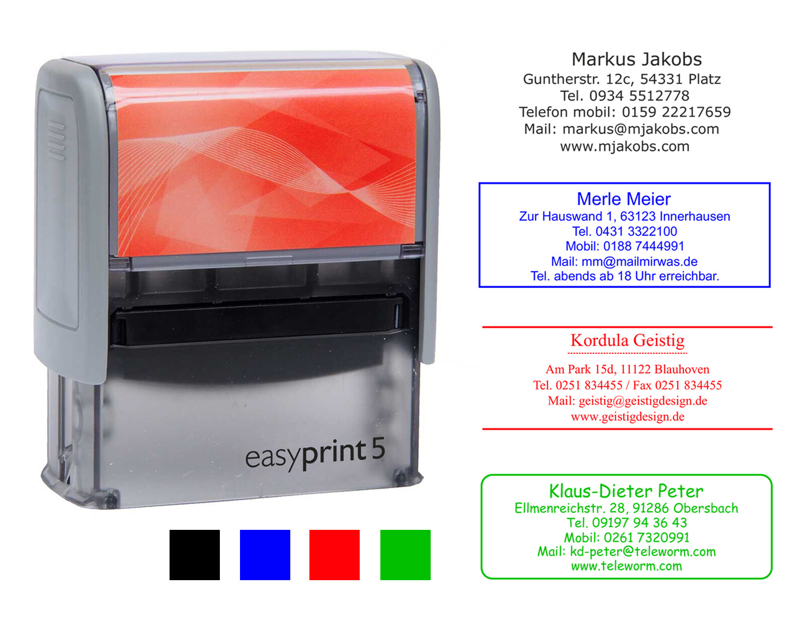 STEMPEL Sonderpreis easyprint 5SA mit Wunschtext Logo