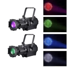LED 250W LEKO Profile Spotlight RGBW 4IN1 Dj Stage Theater DJ Focus Light 2PCS