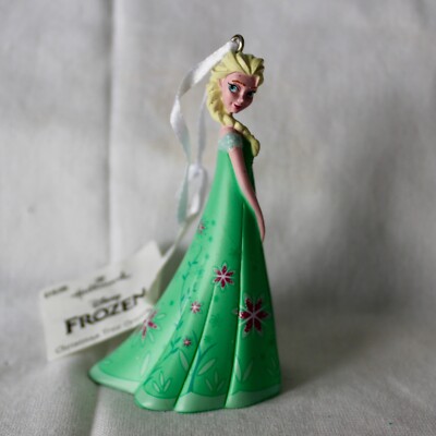Hallmark 2016 Disney Frozen Elsa In Green Spring Dress Christmas Ornament  NWT | eBay