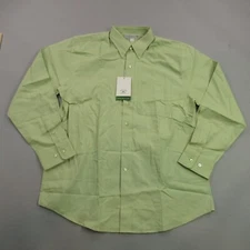 Cutter Buck Shirt Mens Medium Green Long Sleeve Button Pocket