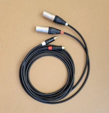 1'FT Mogami 2552 Cable Dual Neutrik XLR male 3Pin to RCA Male Pro Audio sound
