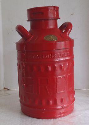 Vintage Embossed GRCO Gulf Refining Company ? 5 Gallon Ellisco Oil Can Airlines
