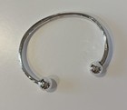 925 Sterling Silver Toque Ball Bangle 22g