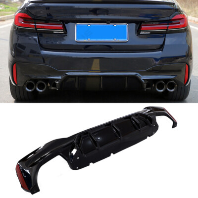 Glossy Black Rear Diffuser For 17-23 BMW G30 5 Series M5 Sport Bumper M5 Style 