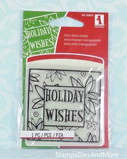 EK Success Inkadinkado Cling Stamps HOLIDAY WISHES Christmas Sayings Words