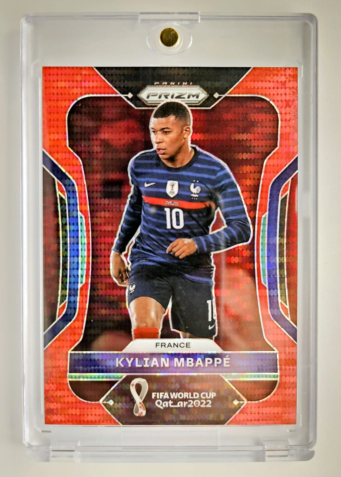 2022 Prizm FIFA World Cup Kylian Mbappe Red Breakaway /99