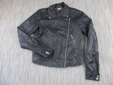 William Rast Faux Leather Jacket Woman Extra Small Biker Black Justin Timberlake