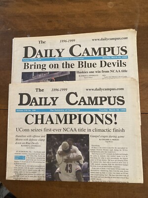 1999 UConn Daily Campus diff issues Final National Champions Rip  Hamilton