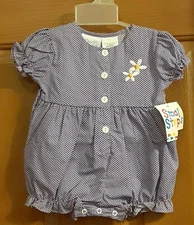 Small Steps Purple Polka Dot Woven Creeper Snap Crotch Size 3-6 Months NWT