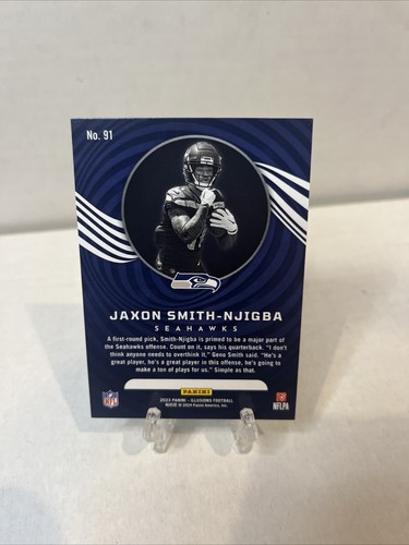 JAXON SMITH-NJIGBA 2023 PANINI ILLUSIONS GREEN PARALLEL RC #91 SEATTLE SEAHAWKS - Picture 2 of 2