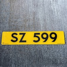 Hong Kong License Plate China Chinese Mercedes Dealer Sz 599 Rear Long Tag