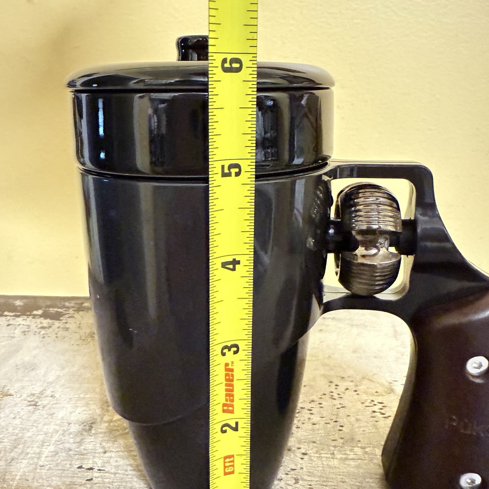 Pukomc Revolver Coffee Mug w/Lid Unique Ceramic Coffee Cup Comfortable Grip 16oz