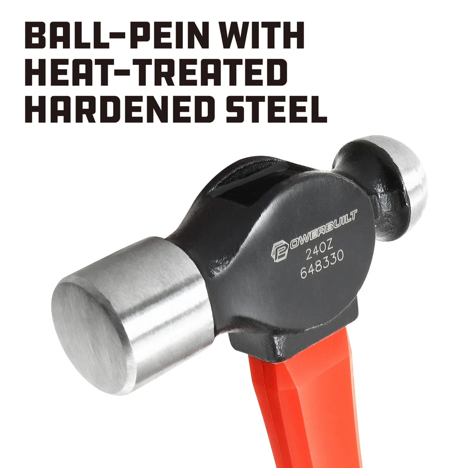 Powerbuilt 24 Ounce Ball Peen Hammer - 648330 - Image 4 of 4