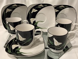 Sango Quadrille Black Lilies | eBay
